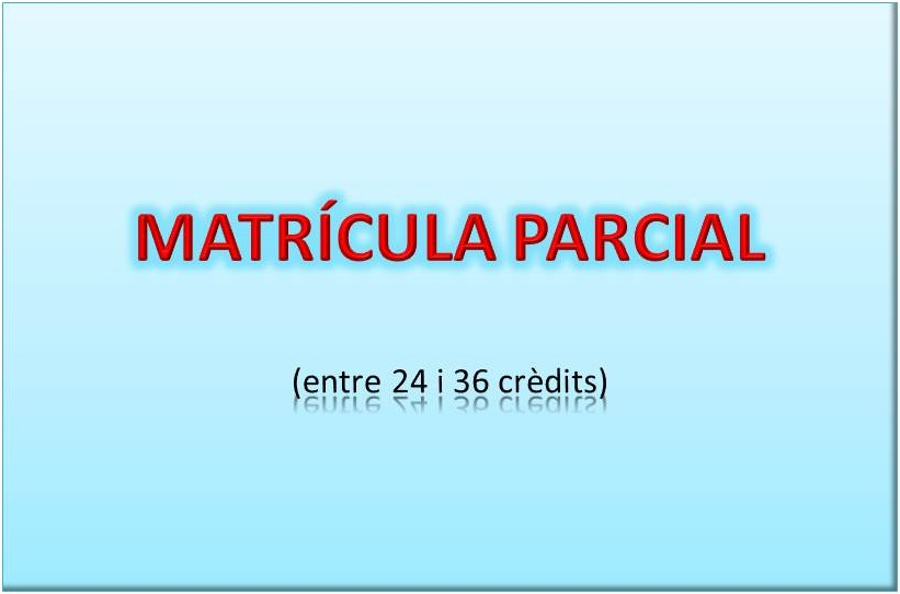 MATRÍCULA PARCIAL